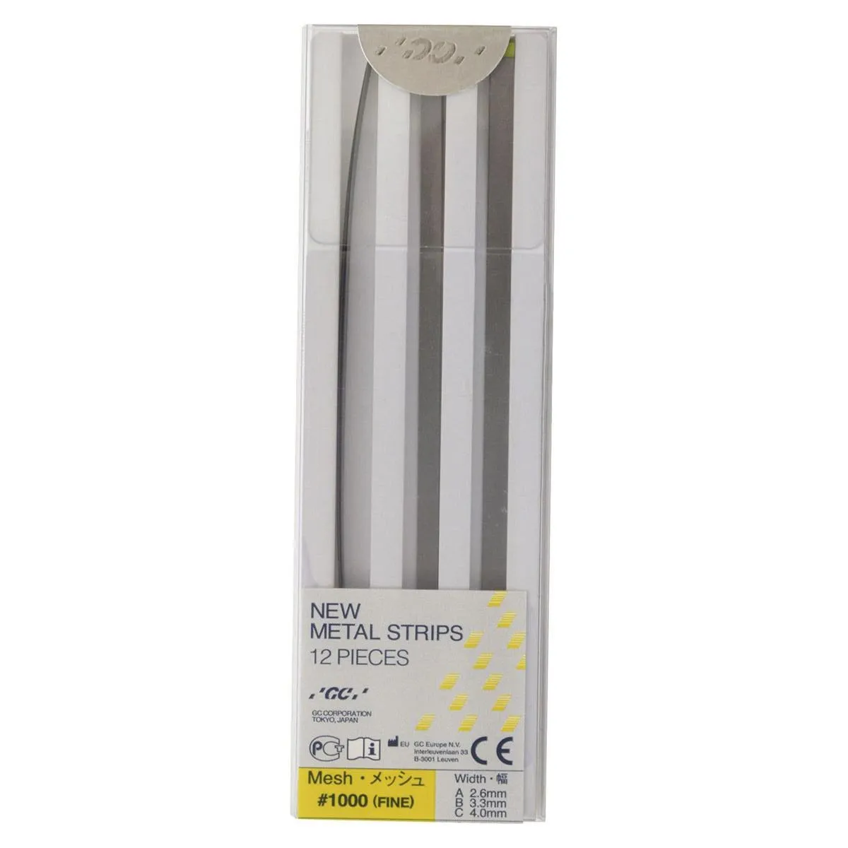 GC METAL STRIPS, Yellow (Polishing), #1000, PK/12