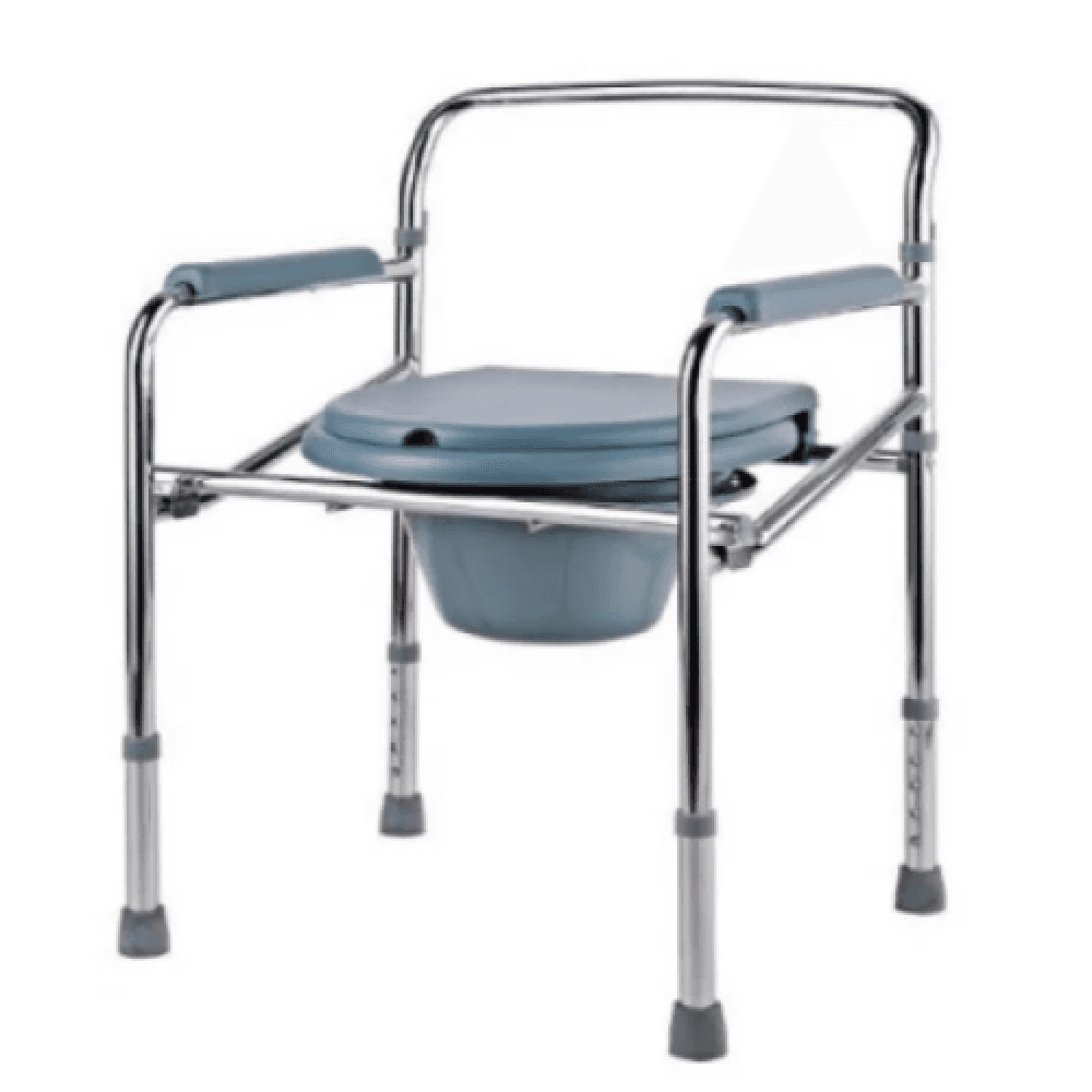 Folding Commode Chair, Without Wheels
