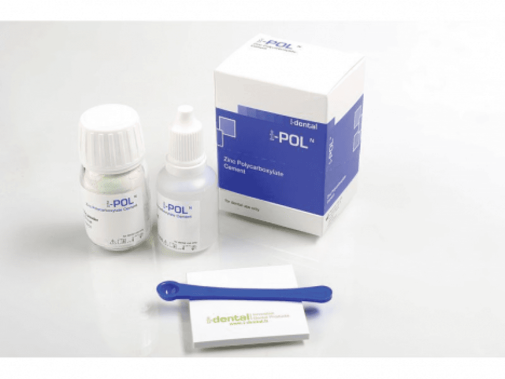 إسمنت I-PoL بولي كربوكسيلات الزنك I-PoL zinc polycarboxylate cements 50g Powder, 25ml Liquid