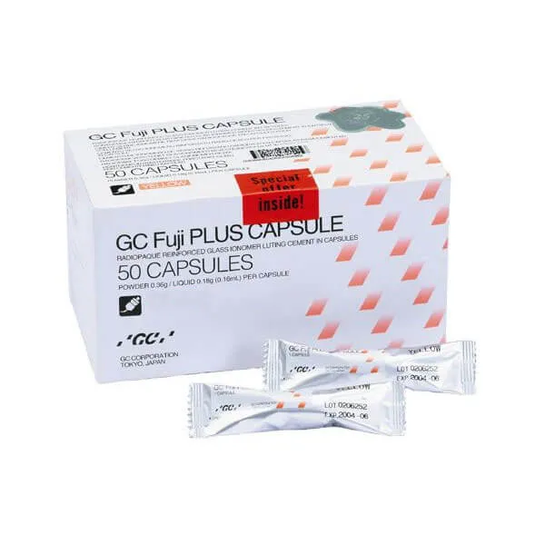 GC Fuji PLUS, Resin-Reinforced Glass Ionomer Cement, A3, Capsules