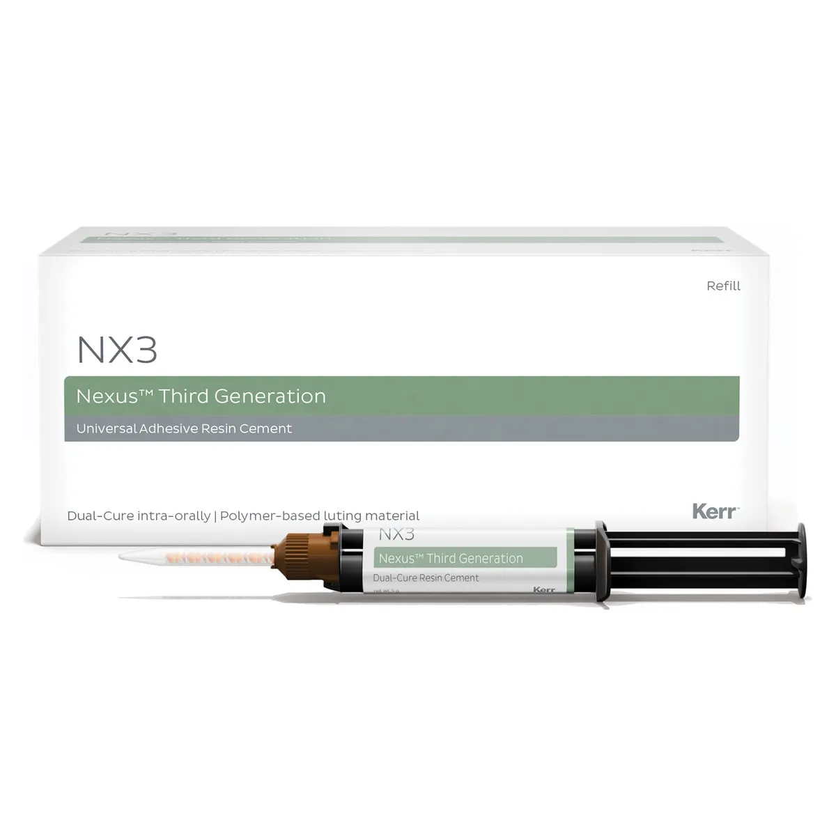 NX3 Nexus Third Generation, Dual-Cure Resin Cement, Bleach, Automix Syringe 5g