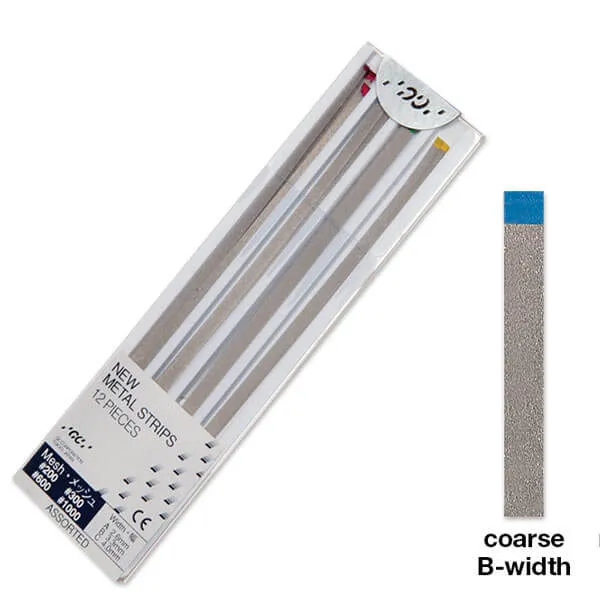GC METAL STRIPS, Blue (Preparation), #300, Assorted Widths, PK/12