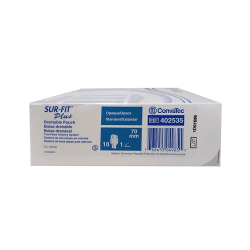 SUR-FIT Plus Drainable Ostomy Pouch, Size 70, #402535