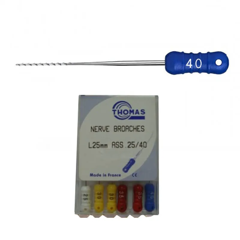 Thomas Barbed Broaches 25mm #40 Stainless Steel