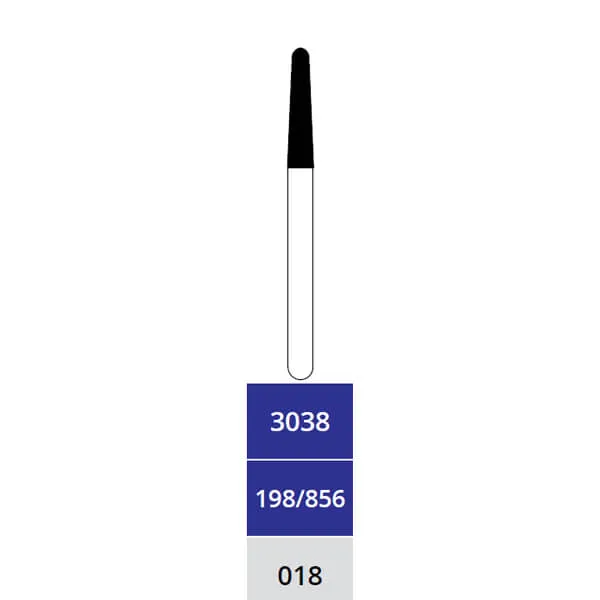 سنبلة ألماسية، مخروطية ذات نهاية مستديرة، متوسطة، FG Long 315-018, 1038