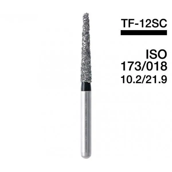 سنابل ألماسية FG شكل طويل مدبب بنهاية مسطحة #173-018, TF-12SC
