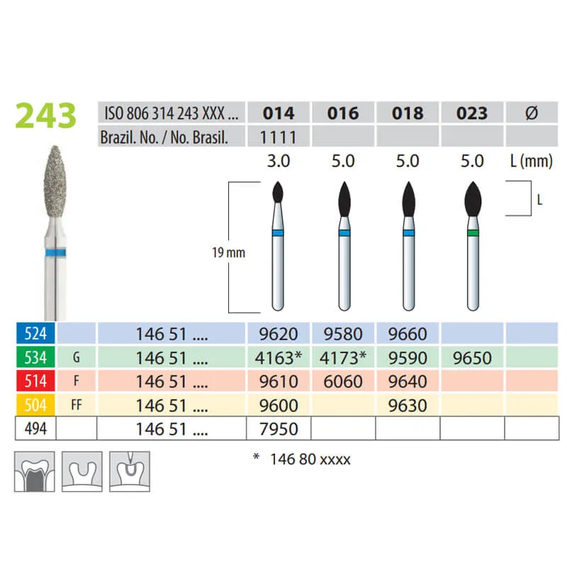 سنابل ألماسية، شكل لهبي، FG 243-018، متوسطة