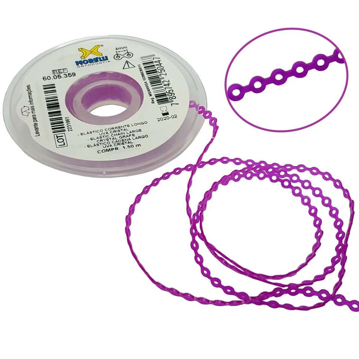 Elastic Chain Long, Crystal Grape