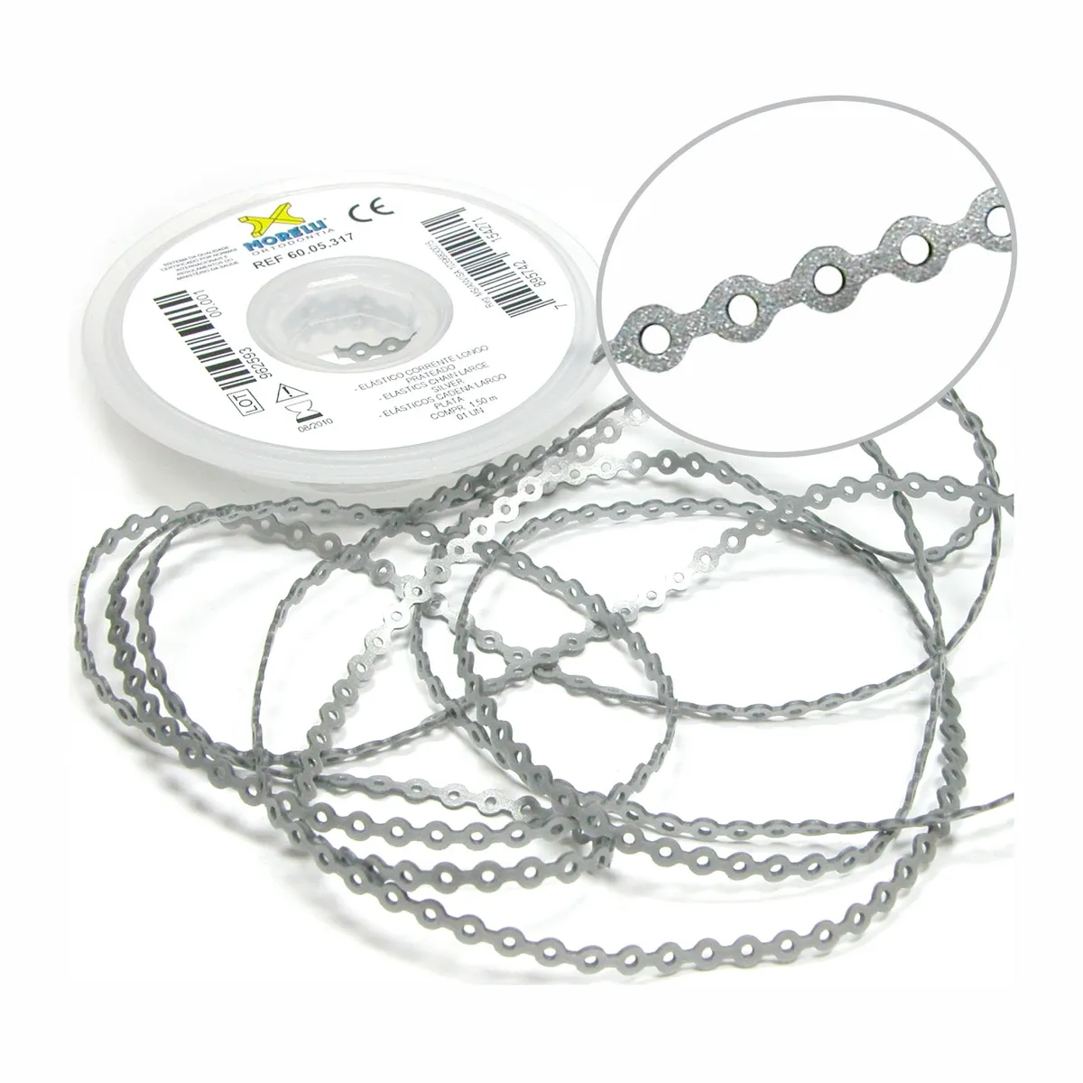 Elastic Chain Long, Silver