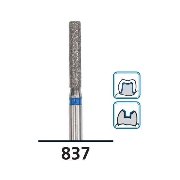 سنابل ألماسية أسطوانية ذات نهاية مسطحة G837، حبيبات خشنة، FG-012