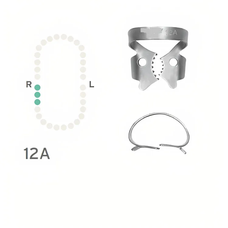 Rubber Dam Clamp #12A, Winged for Lower Right Molars