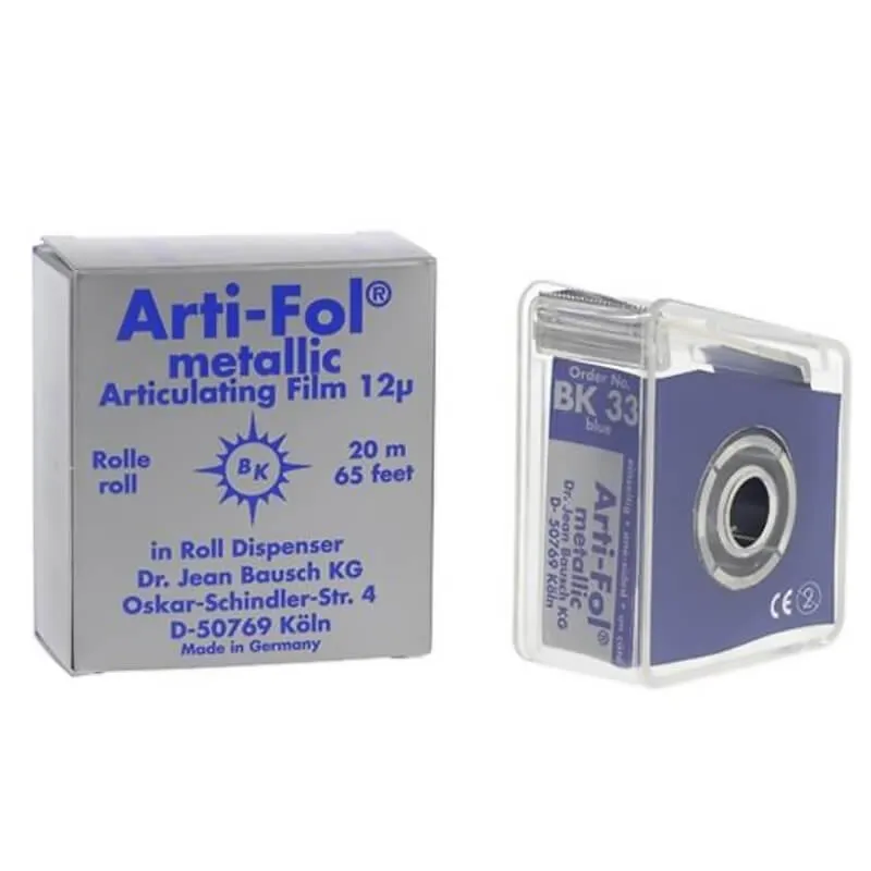 Bausch Arti-Fol Metallic 12µm (أزرق)، جانب واحد، عرض 22mm، طول 20m