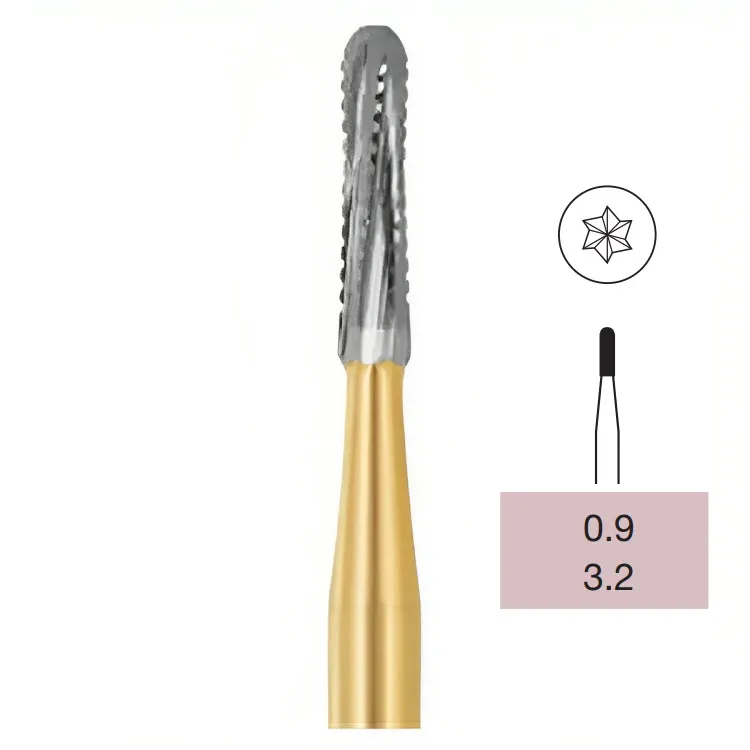 Operative Carbide Bur, Straight Dome End Fine Crosscut, FG-009