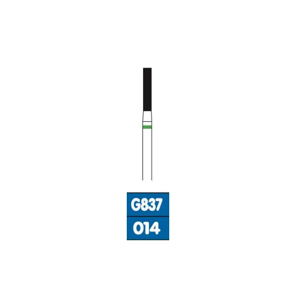 سنابل ألماسية أسطوانية بنهاية مسطحة G837 DLC، حبيبات خشنة، FG-014