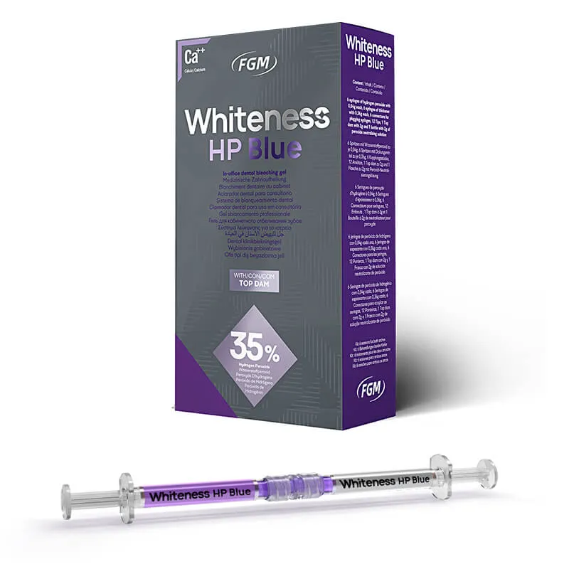 Whiteness HP Blue 35%، مجموعة تبييض للاستخدام في العيادة، 6x مرضى