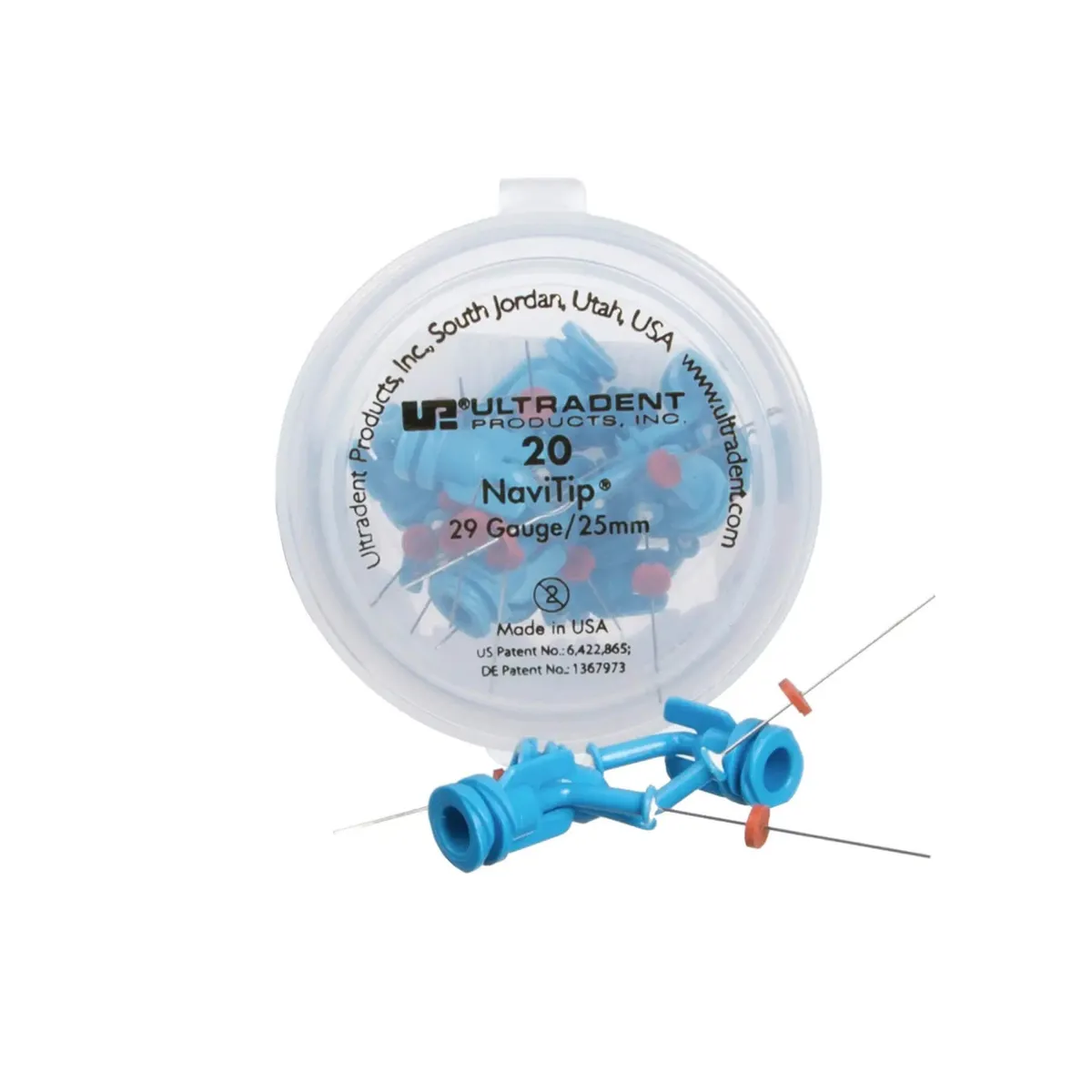 NaviTips 29G، أزرق (طول 25mm)، توصيل محكم للقمة