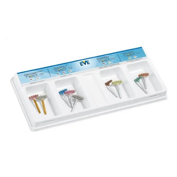 Twist Combi Set, Assorted Grit, RA, 9 Pieces