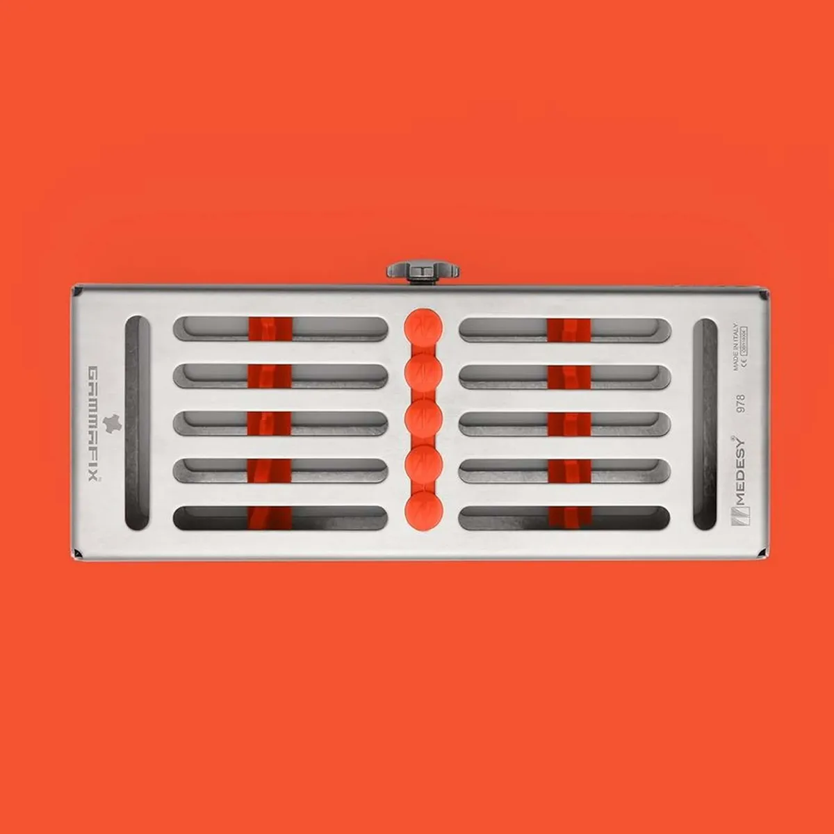 Inox Cassettes 5 Instruments, Red