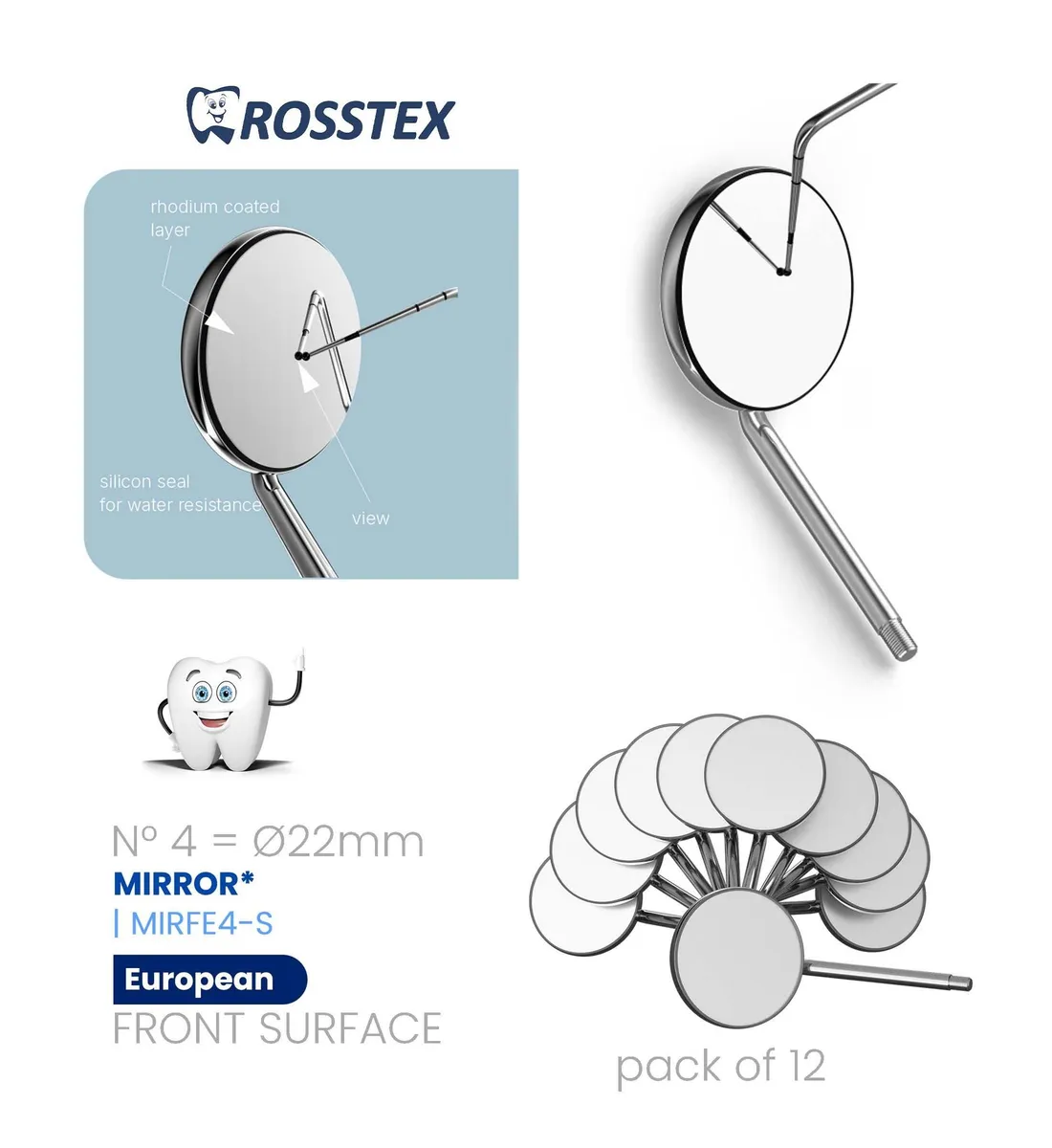 Dental Mirror #5, Front Surface, Single Side