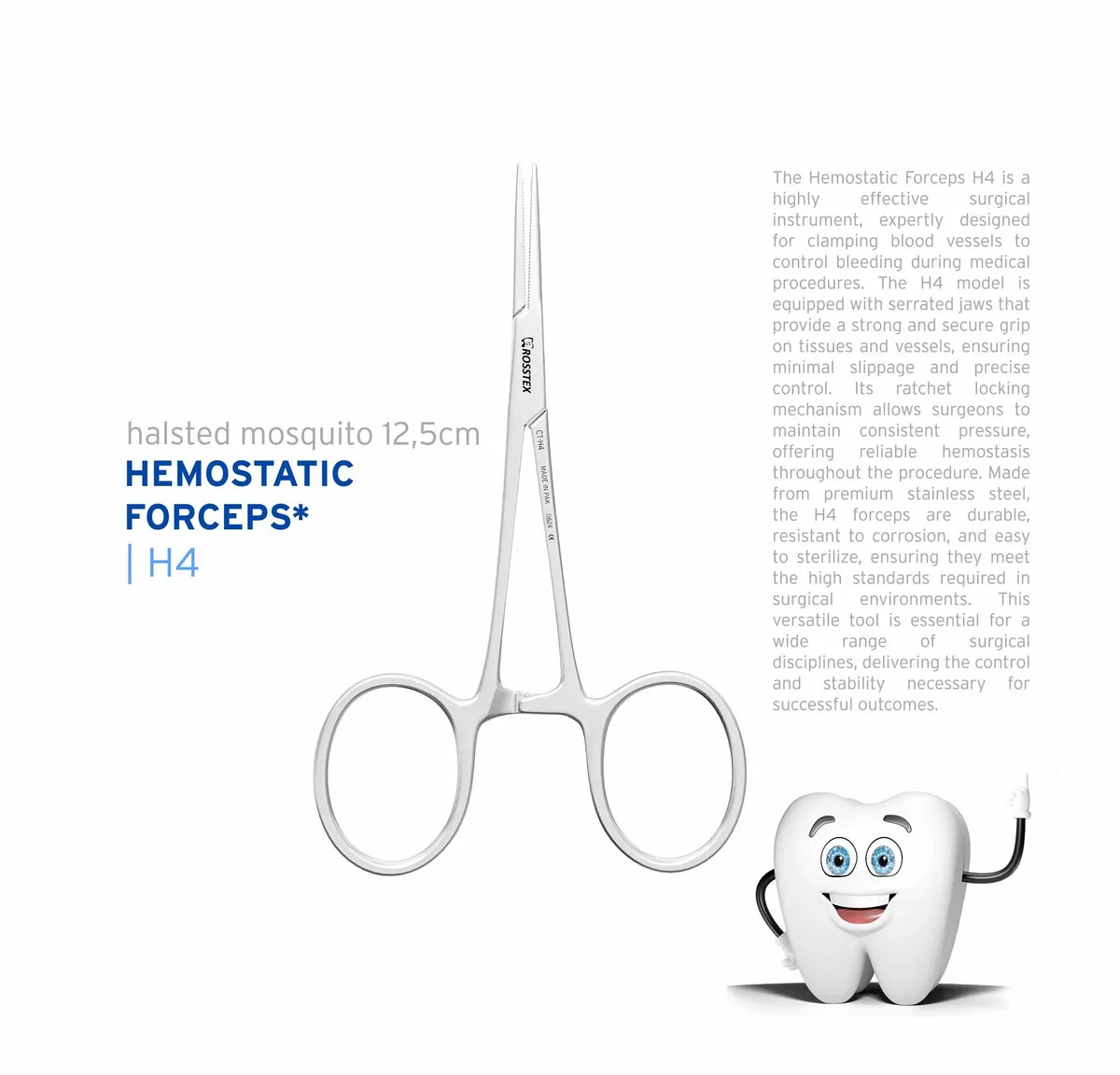 Surgical Forceps Halsted Mosquito, Straight, 12.0 cm