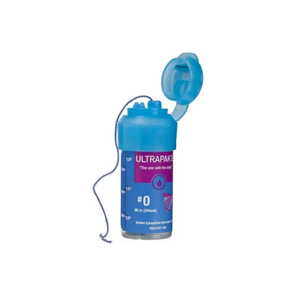Ultrapak E، خيط إبعاد محبوك (مع إبينفرين) حجم #0