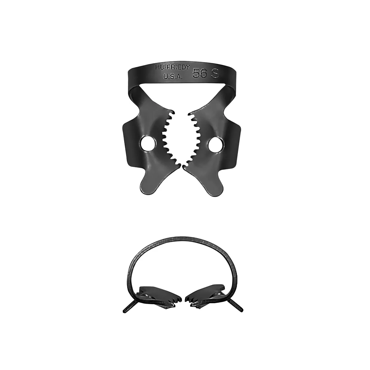 Rubber Dam Clamp #56S, Irregular Molars, BlackLine