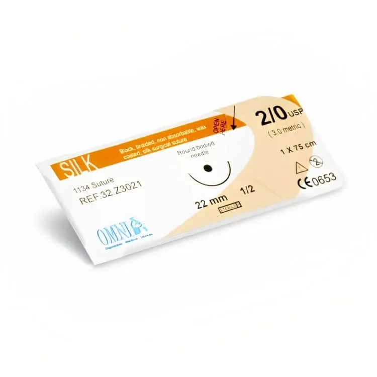 Silk Suture 4/0 Diamond, 18mm, 3/8 Circle Round