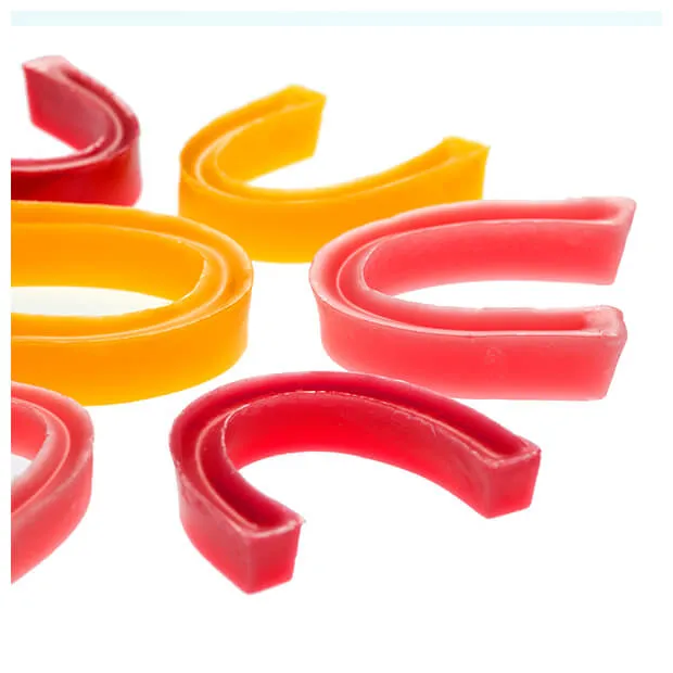 Occlusal Rims, Preformed Horseshoe, Small, Red (Medium), PK/100