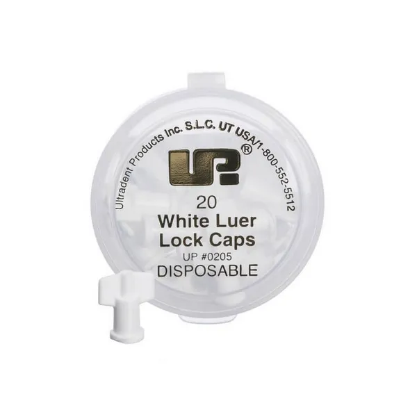 غطاء Luer Lock، أبيض