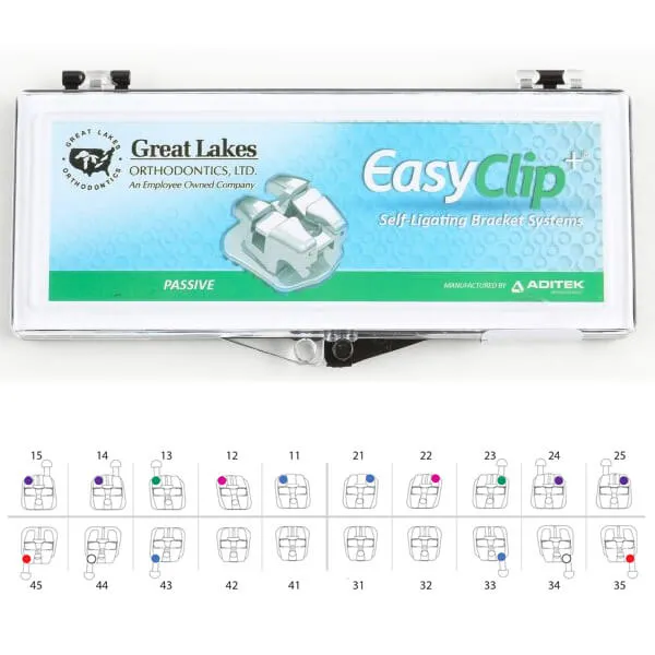 Case Bracket Easy Clip + Passive Damon, Low Torque, 022, Hooks, Kit/20