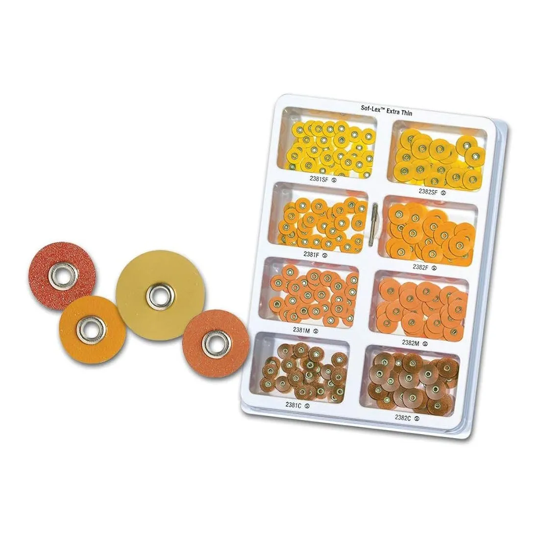 3M Sof-Lex Extra-Thin مجموعة أقراص التشكيل والتلميع 2380