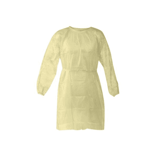 Isolation Gown, Yellow, 10 Pieces