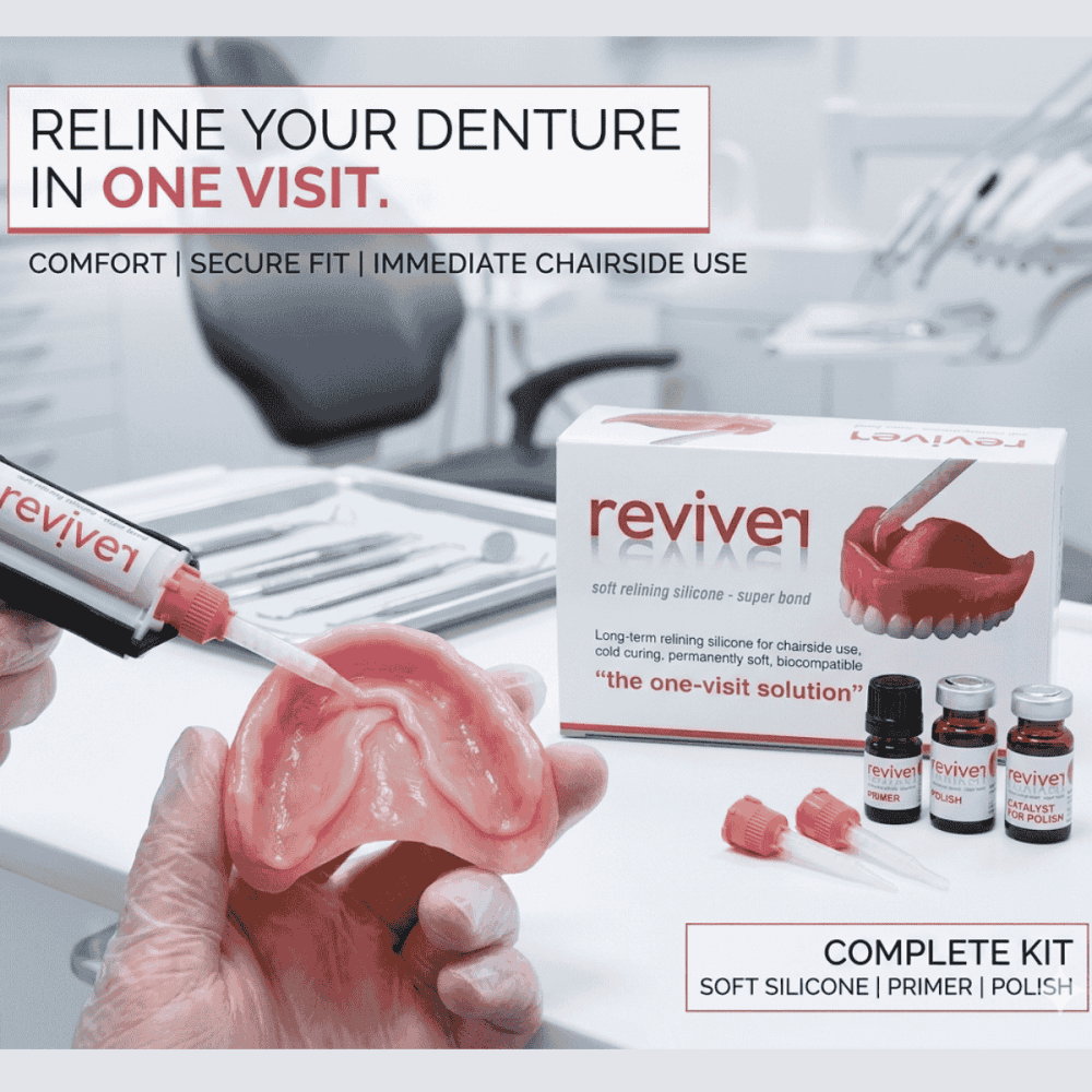 طقم سيليكون Reviver لتبطين أطقم الأسنان