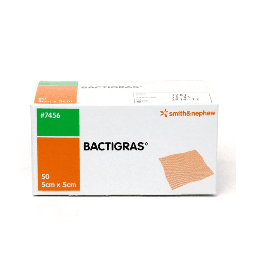 Bactigras Paraffin Gauze Dressing, Sterile, 5 x 5cm
