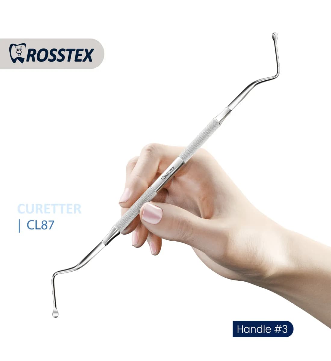 Dental Surgical Curette Lucas 87, Handle No. 3