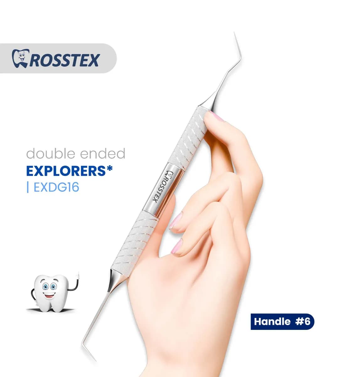 Dental Explorer DG16, Handle No. 6, Double Ended