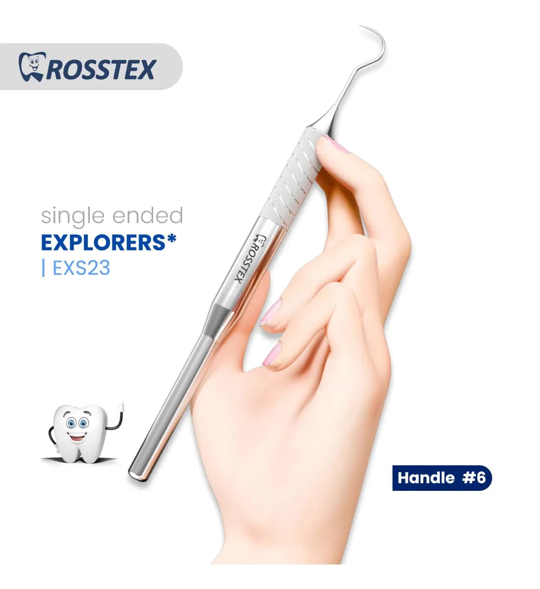 Dental Explorer 23, Handle No. 6, Single Ended