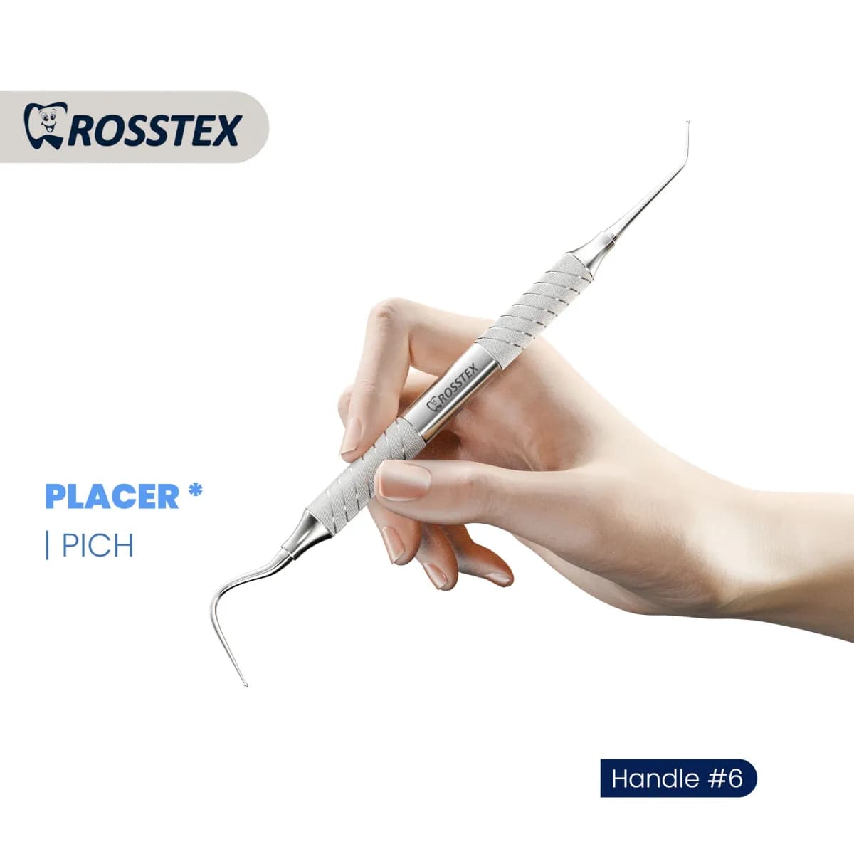 Dental Placement Instrument, Calcium Hydroxide Placer, Handle No. 6