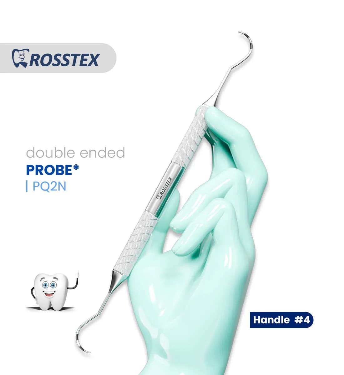Dental Probe Nabers Q-2N, Color-Coded, Handle No. 4, Double Ended
