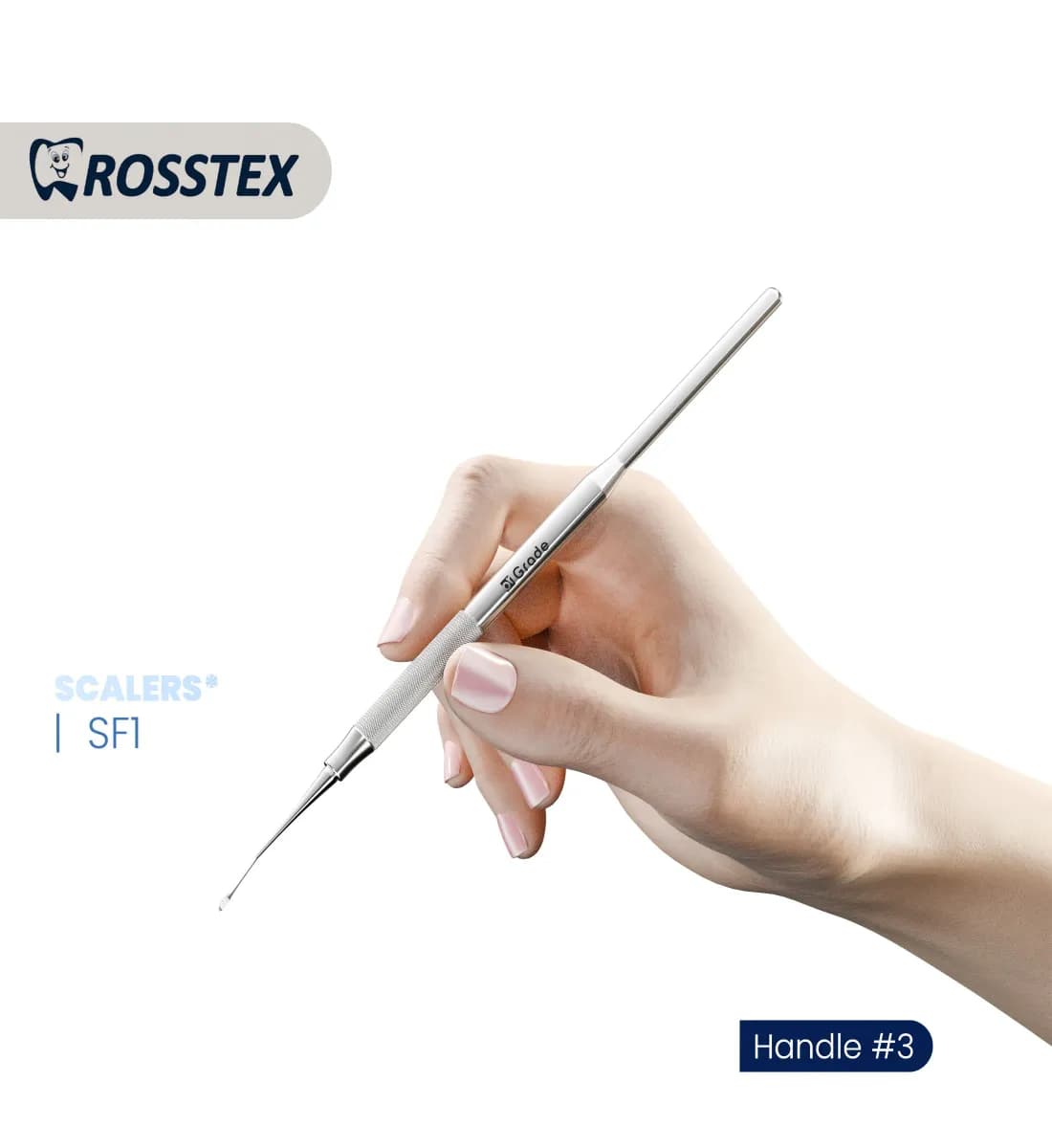 Dental Subgingival Scaler SF1, Handle No. 3
