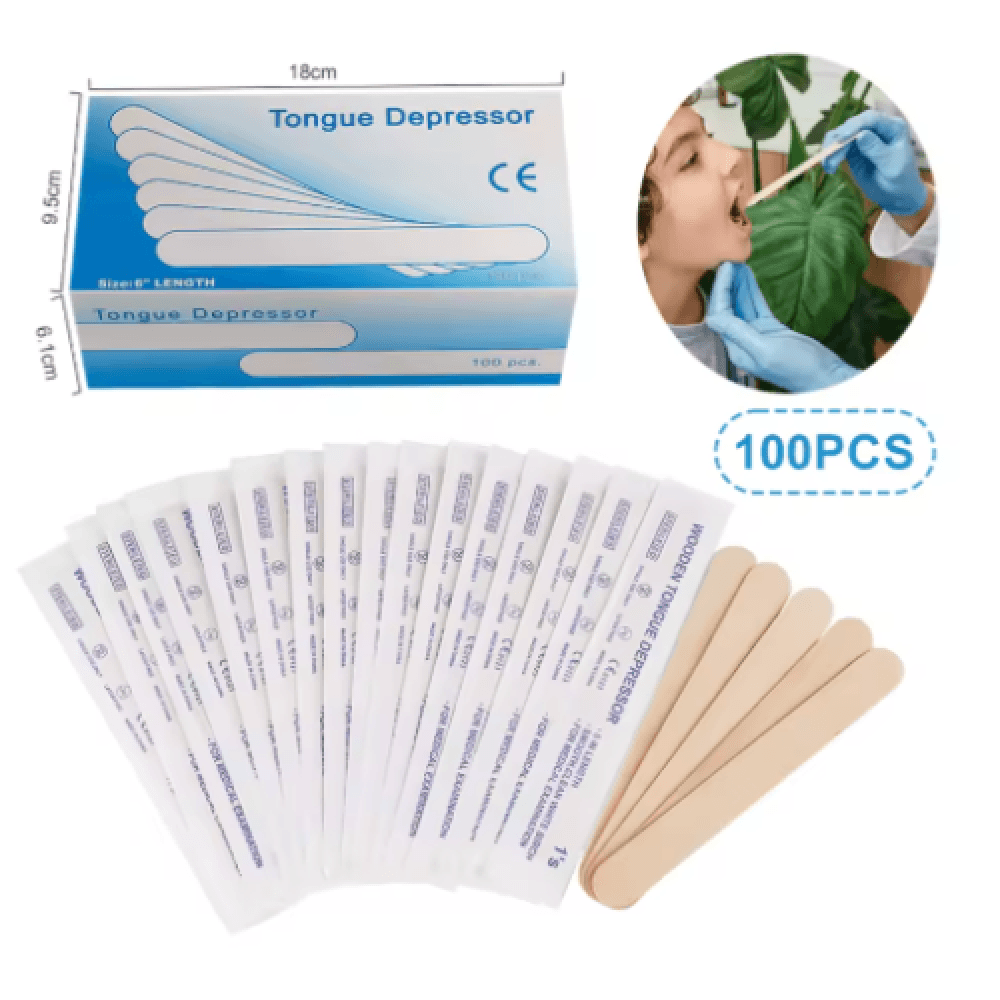 Sterile Tongue Depressors, 100 Pieces