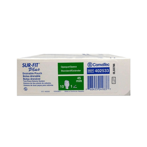 SUR-FIT Plus Drainable Ostomy Pouch, Size 45, #402533