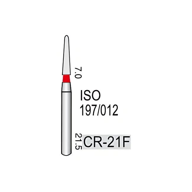 Round End Taper or Inlay Preparation Shape CR-21F, Fine Grit, 197/012