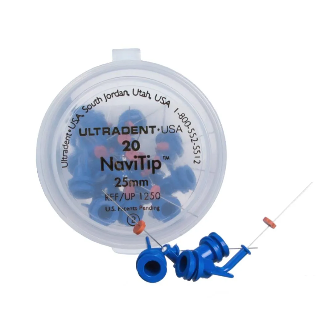 NaviTips 30G، أزرق (طول 25 مم)، توصيل محكم للقمة