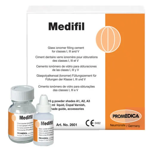 Medifil, Glass Ionomer Filling Cement, A3, Powder + Liquid