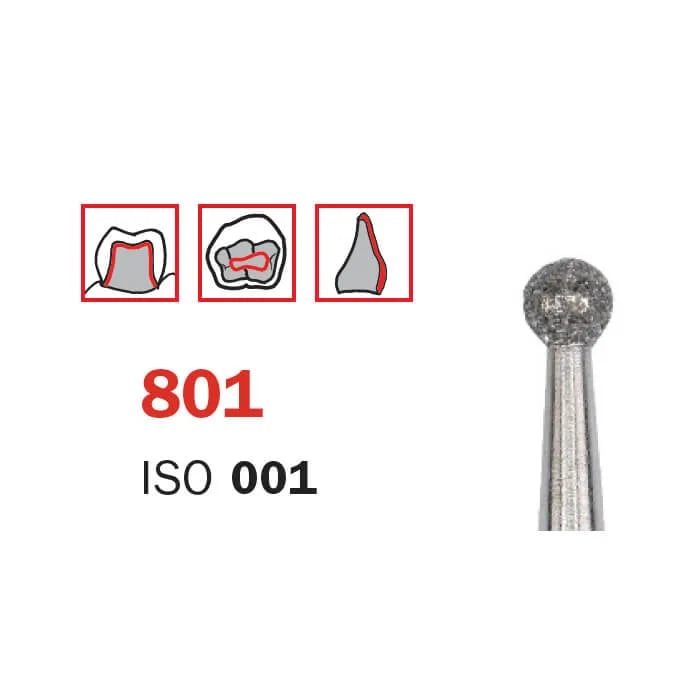 سنابل حفر ألماسية FG 012 قصيرة متوسط مستدير ISO #001