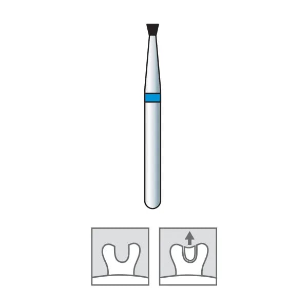 Diamond Burs, Inverted Cone, Medium Grit, FG 010-012