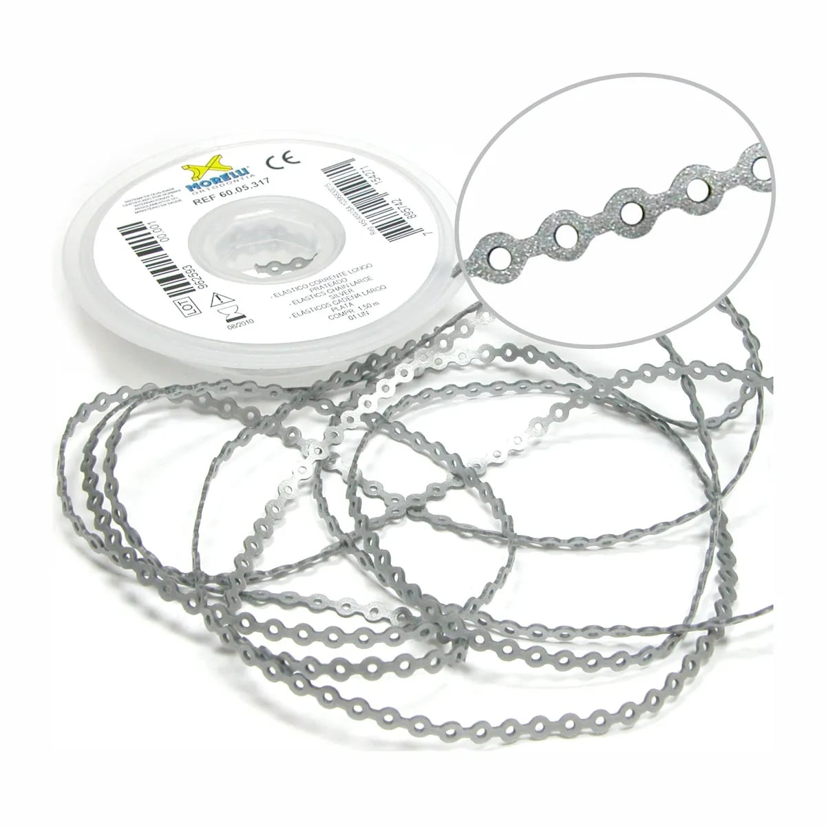 Elastic Chain Long, Silver