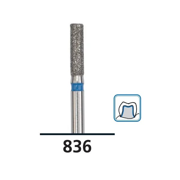 سنابل ألماسية أسطوانية بنهاية مسطحة C836 فائقة النعومة FG-012
