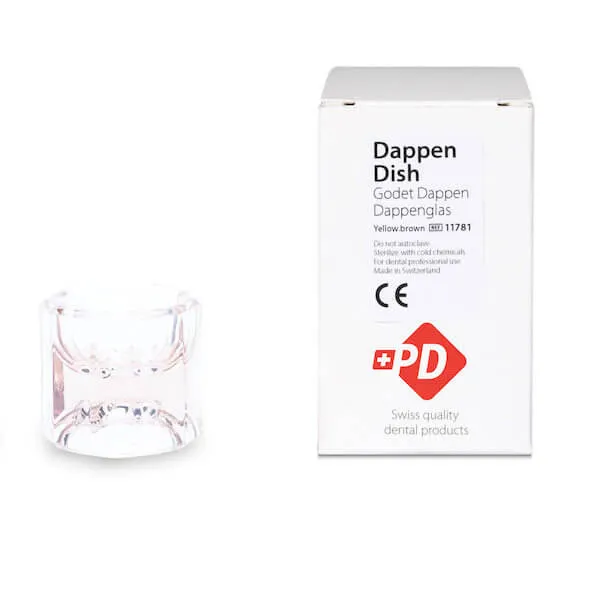 طبق زجاجي Dappen، أبيض معتم